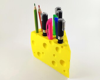 Cheese Pen Holder – A fun desk organizer made with a 3D printer