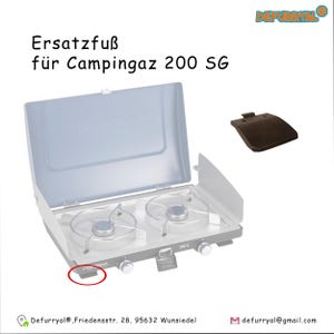 Kunststof voetjes voor Campingaz 200 s gasfornuis 50 mbar | 3D geprint