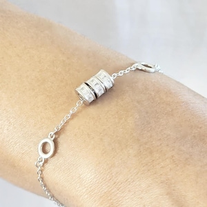 Sterling silver bracelet, minimalist bracelet, dainty silver bracelet, stacking bracelet, charm bracelet, delicate bracelet, gifts for her
