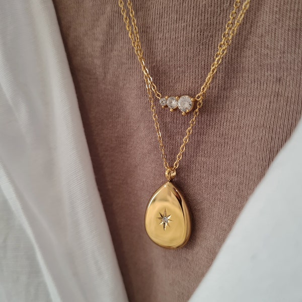 Parkside Accessories Teardrop Necklace Grey main image 0