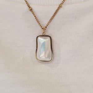 Waterproof Baroque pearl necklace, dainty gold necklaces, minimalist necklace, summer jewellery,  Layering necklace, gifts for her