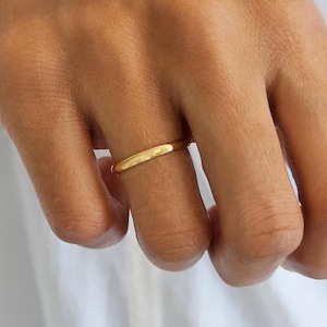 Anelli Nuziali In Oro Bianco D-Shape 2Mm 3Mm 4Mm 5Mm 6Mm 8Mm 10Mm X Heavy - Foto 10