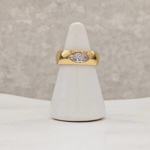 tarnish free statement minimalist diamond ring