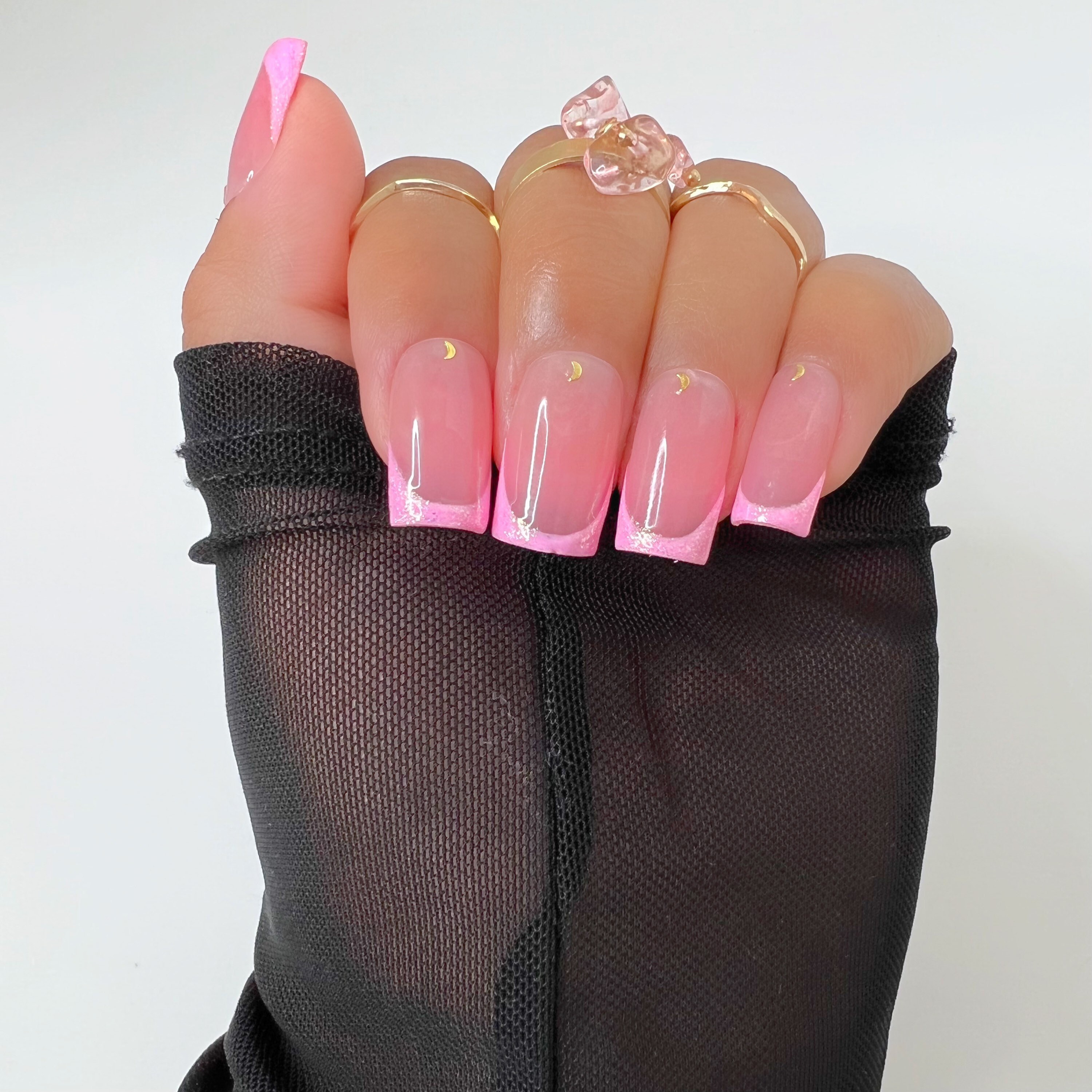 Pink French Nails - Etsy Pink French Nails - Etsy