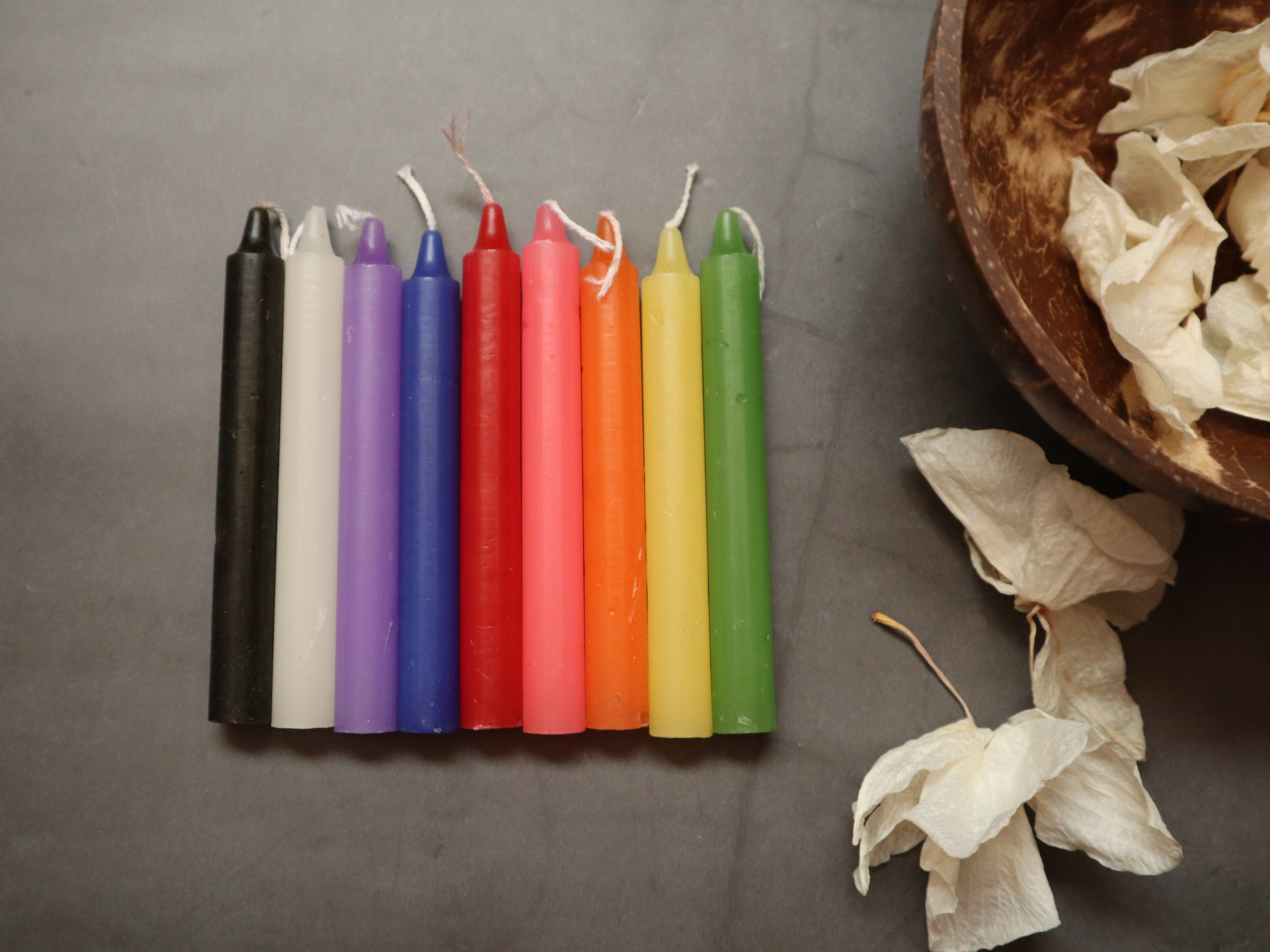 Candele Spell Decorative - Set Da 6 Candele Colorate Per Candelieri E Festività - Foto 4