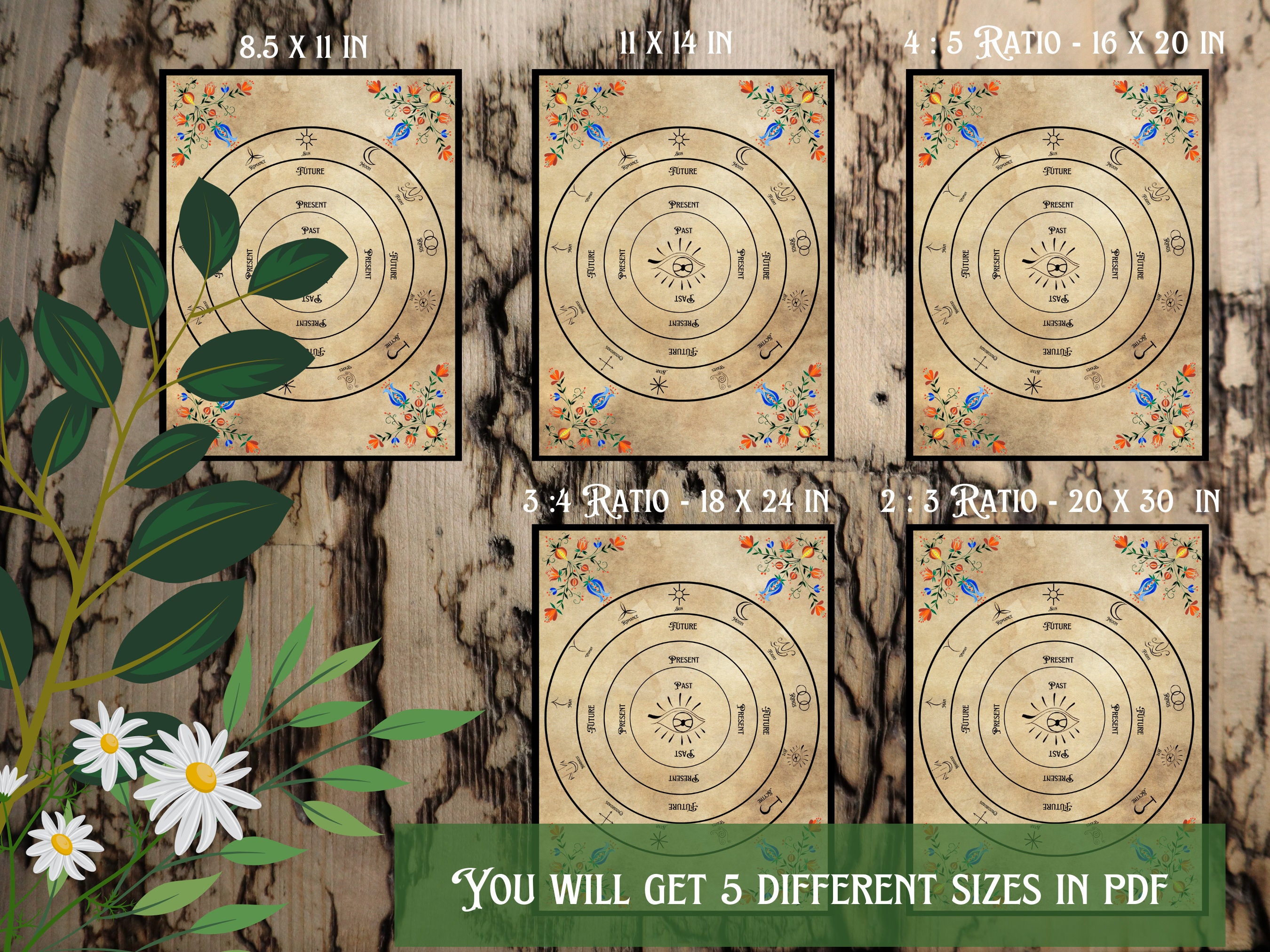 The Witches' Runes Rune Casting Board PDF Divination Reading Runes ...