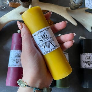 Spell Candles Set | Beeswax Altar Candles | Intention Candles | Pillar Candles 13.5CM X 3.8CM| Candle Magick | Witchcraft | Pagan