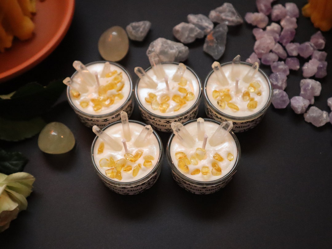 Clear Mind Tea Light Candle Intention Candle Altar Candle Pagan ...