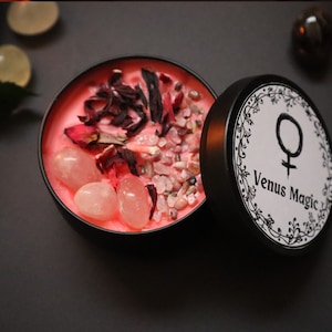 Venus Magic Soy Wax Candle | Ritual Candle | Planetary Magic | Intention Candle | Pagan | Wicca | Witchcraft | Venus Spell | Altar Candle