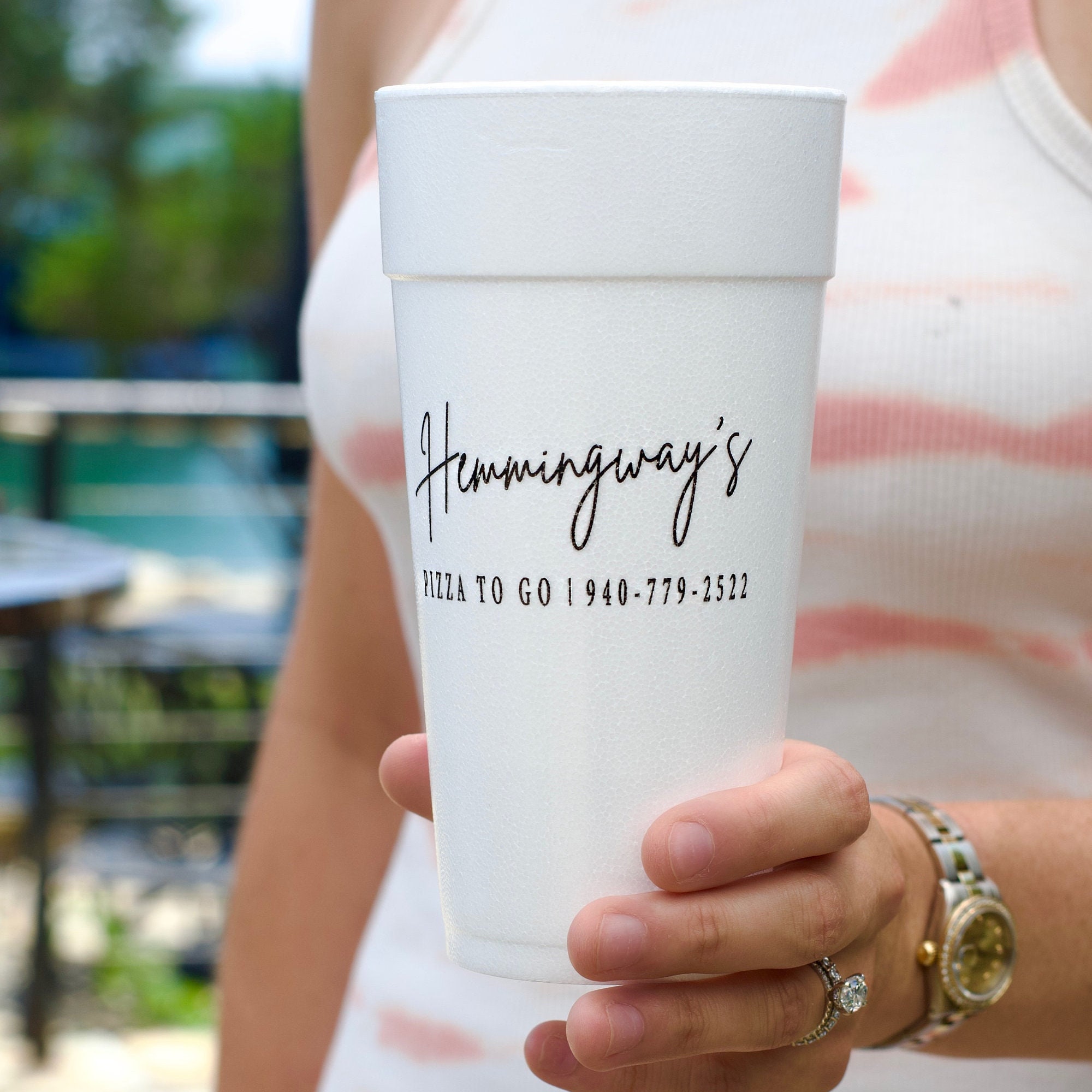 Personalized Foam Cups - Custom Logo — When it Rains Paper Co