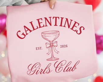 Walentynki SVG Galentines Day SVG Kokietka Projekt Walentynkowy Klub Dziewcząt Galentine Retro Koszulka Walentynkowa Plik Cricut Cut