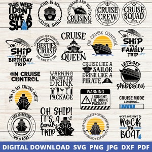 Paquete de Svg de crucero, paquete de Svg de camiseta de crucero, Svg de tripulación de crucero, equipo de crucero, sublimación de camiseta de crucero, Svg de barco de crucero, archivos Scg para Cricut