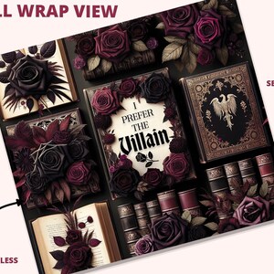 Ich bevorzuge den Bösewicht Tumbler 20 Unzen Wrap, Dark Romantasy Sublimation Design Bild 3