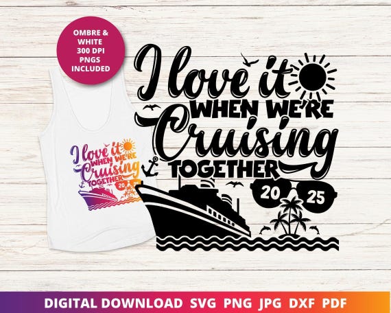 Couples Cruise 2025 SVG, Matching Shirt Design (Digital Download)