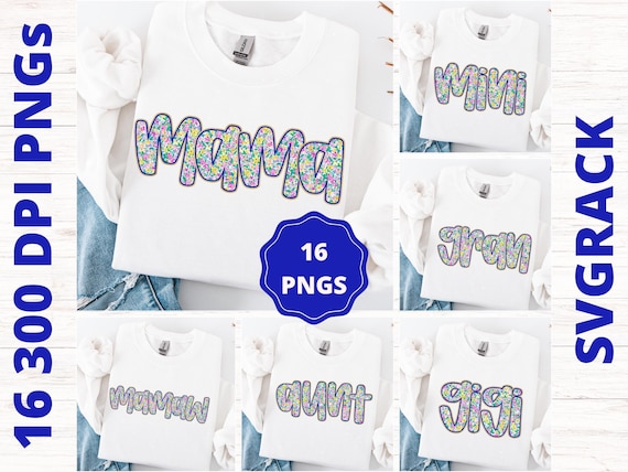 Floral Mama PNG Bundle, Mother's Day Shirt Designs (Digital Download)