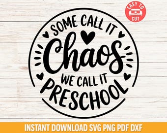Funny Preschool Teacher SVG, Back to School Shirt File, Cricut Silhouette Cut File