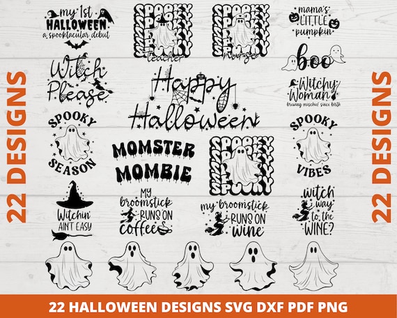 Halloween Svg Bundle, Halloween Png Bundle, Witch Svg, Halloween Clipart, Spooky Season, Spooky Vibes, Halloween Shirt Svg, Ghost Svg