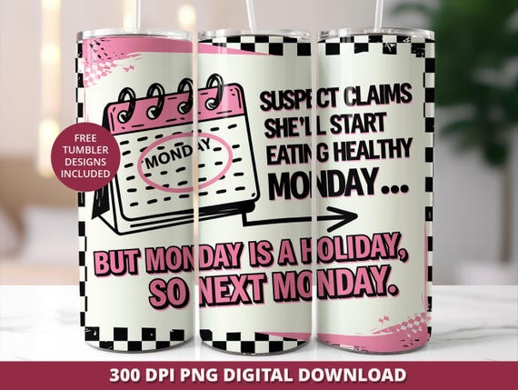 Sarcastic "Suspect Claims" Tumbler Wrap, Funny 20oz Skinny Sublimation Design (Digital Download)