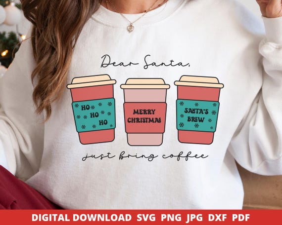 Christmas Coffee Svg, Christmas Coffee Shirt, Christmas Mug Svg, Holiday Svg, Groovy Christmas, Retro Christmas Png, Christmas Sublimatiion