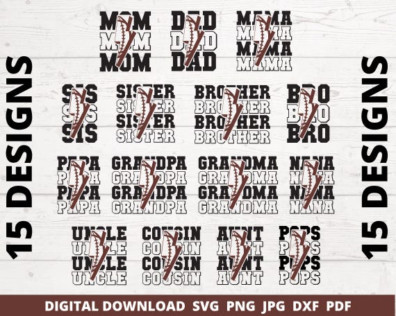 Football Svg Bundle, Football Mom Svg, Football Mama Svg Football Dad Svg, Sports Mom Shirt Png, Game Day, Football Family Shirts, Cricut