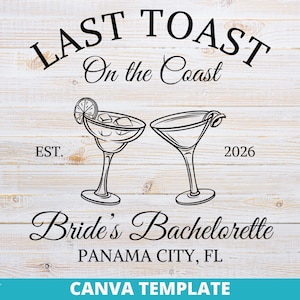 Plantilla de Canva para despedida de soltera, Último brindis en la costa PNG
