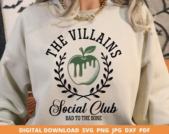 Club de Villanos SVG, Temporada Espeluznante PNG, Truco o Trato PNG, Camiseta de Halloween Temporada Espeluznante SVG, El Club Social de Villanos PNG, Chicas Malas PNG