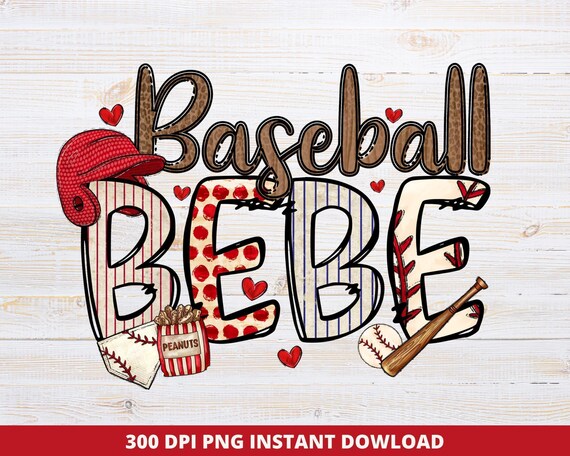 Leopard Baseball BeBe PNG: Grandma Sublimation Design (Digital Download)
