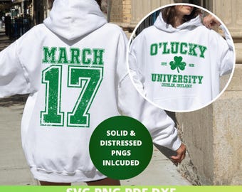 St. Patrick's Day University SVG, March 17 Irish Shirt Design (png, pdf, dxf )