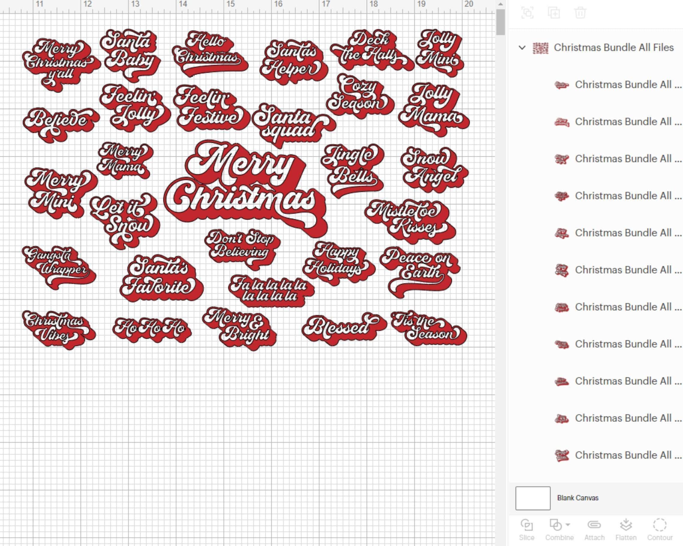 Retro Christmas SVG Bundle, Holiday Cut Files (digital Download) - Etsy