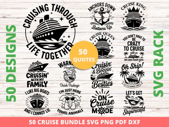 Cruise Svg Bundle, 50 Family Cruise Designs, Girls Trip Svg, Cruise Squad Png, Making Memories Svg, Cruise Shirt Svg, Cruise Cricut Files