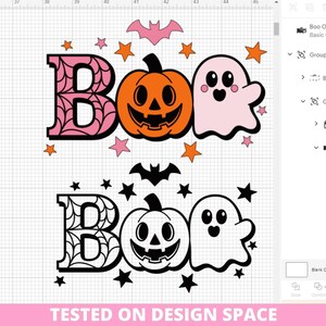 Boo Ghost Halloween SVG, Spooky Design Cricut Silhouette Cut File image 2