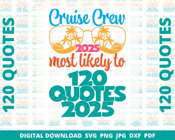 Cruise Crew 2025 SVG Bundle, Funny Family Cruise Shirts (Digital Download)