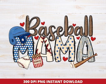 Leopard Baseball Mama PNG: Sublimations DTF Design