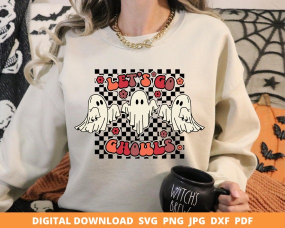 Retro Halloween Svg, Halloween Svg, Halloween Sublimation Designs, Funny Halloween Svg, Cute Ghost Svg, Spooky Vibes Svg, Spooy Season Svg