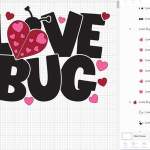 Love Bug Valentine SVG, Heart Ladybug Shirt Design (Digital Files) image 8