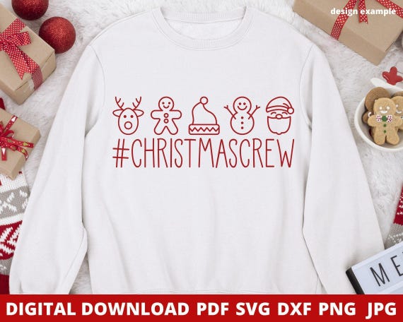 Christmas Crew SVG, Family Matching Shirts (Digital Download)