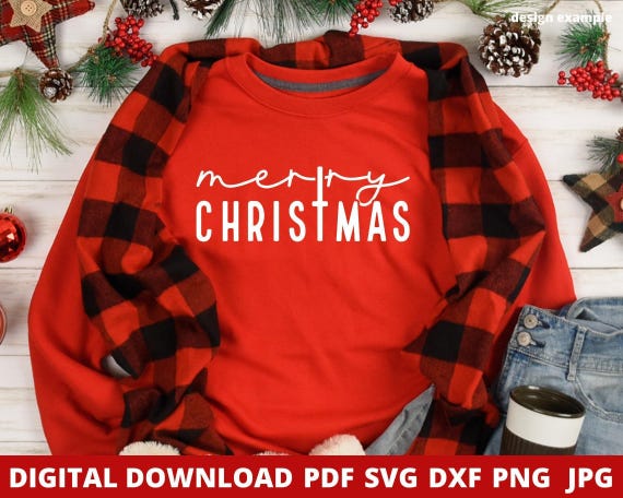 Merry Christmas SVG, Religious Holiday Design (Digital Download)