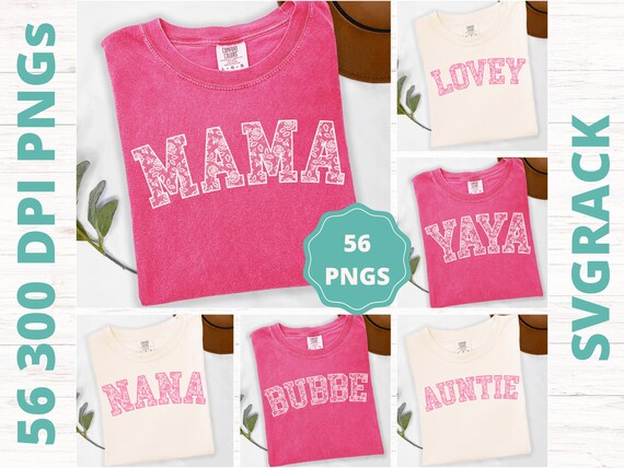Mama PNG Lace Bow Bundle, Coquette Varsity Sublimation, Mothers Day Shirt Design, Trendy Mom Grandma Gift Design, Mom Shirt Digital Download
