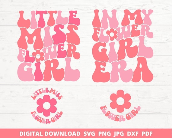 Flower Girl Era SVG Bundle, Wedding Party Kids Shirt (Digital Download)