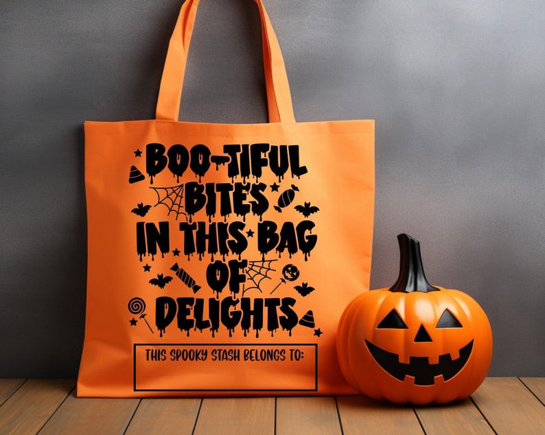 Trick or Treat Bag SVG, Personalized Halloween Candy Bag, Cricut ...