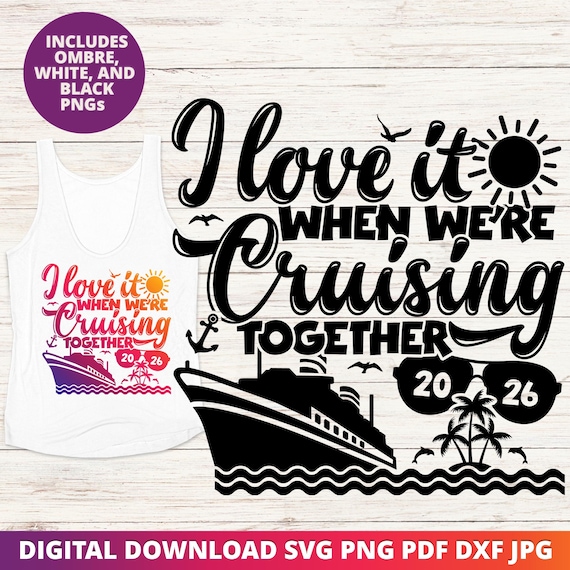 Couples Cruise 2026 SVG, Matching Cruise PNG Shirt Design (Digital Download)