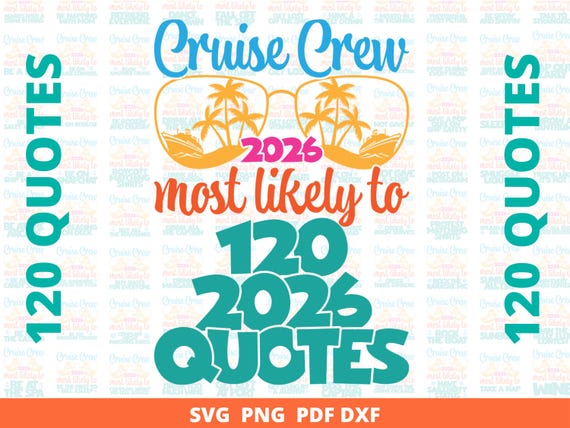 Family Cruise Crew 2026 SVG Bundle, Matching Cruise Shirts PNG, Group Vacation Cut Files, Digital Download