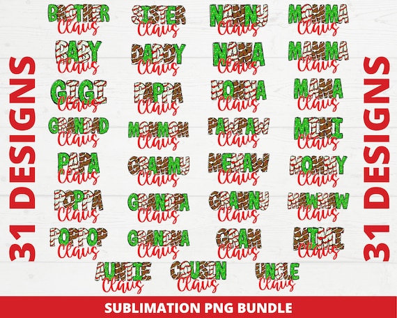 Claus Family Sublimation Bundle, Christmas Family Claus Png, Mama Claus Bundle,Matching Family Bundle, Santa Christmas Bundle, Sublimation