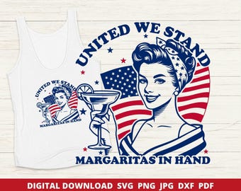 Retro 4th of July Housewife SVG PNG, Patriotic Boozy Design, Sublimation File (Digital Download)