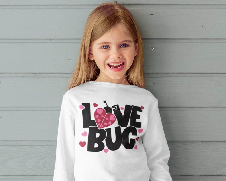 Love Bug Valentine SVG, Heart Ladybug Shirt Design (Digital Files) image 7