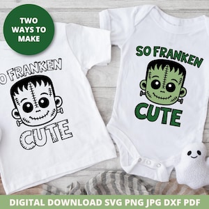 So Franken schattige Svg, Halloween-babyshirt Png, Halloween-shirt jongens, grappige Halloween Svg, Halloween Svg voor jongens, Halloween Cricut Cut-bestand