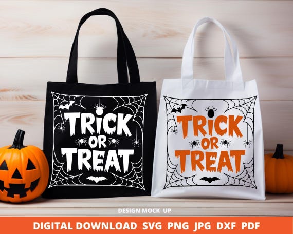 Halloween Trick or Treat Spooky SVG Clipart (Digital Download)