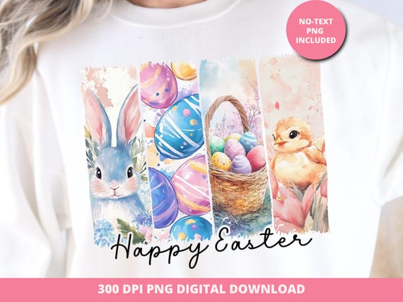 Happy Easter Bunny Brushstroke Png, Easter Flowers Sublimation Design, Brushstroke Easter Sublimation, Easter Bunny Png, Easter Coquette Png