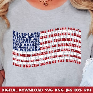 American Flag Svg, Usa Flag Svg, National Anthem Svg, USA Svg, Star-Spangled Banner, Land Of The Free Svg, Patriot Svg, 4th of July Png