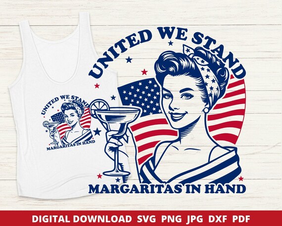Retro 4th of July Housewife PNG SVG, Boozy Patriotic Design (Digital Download)
